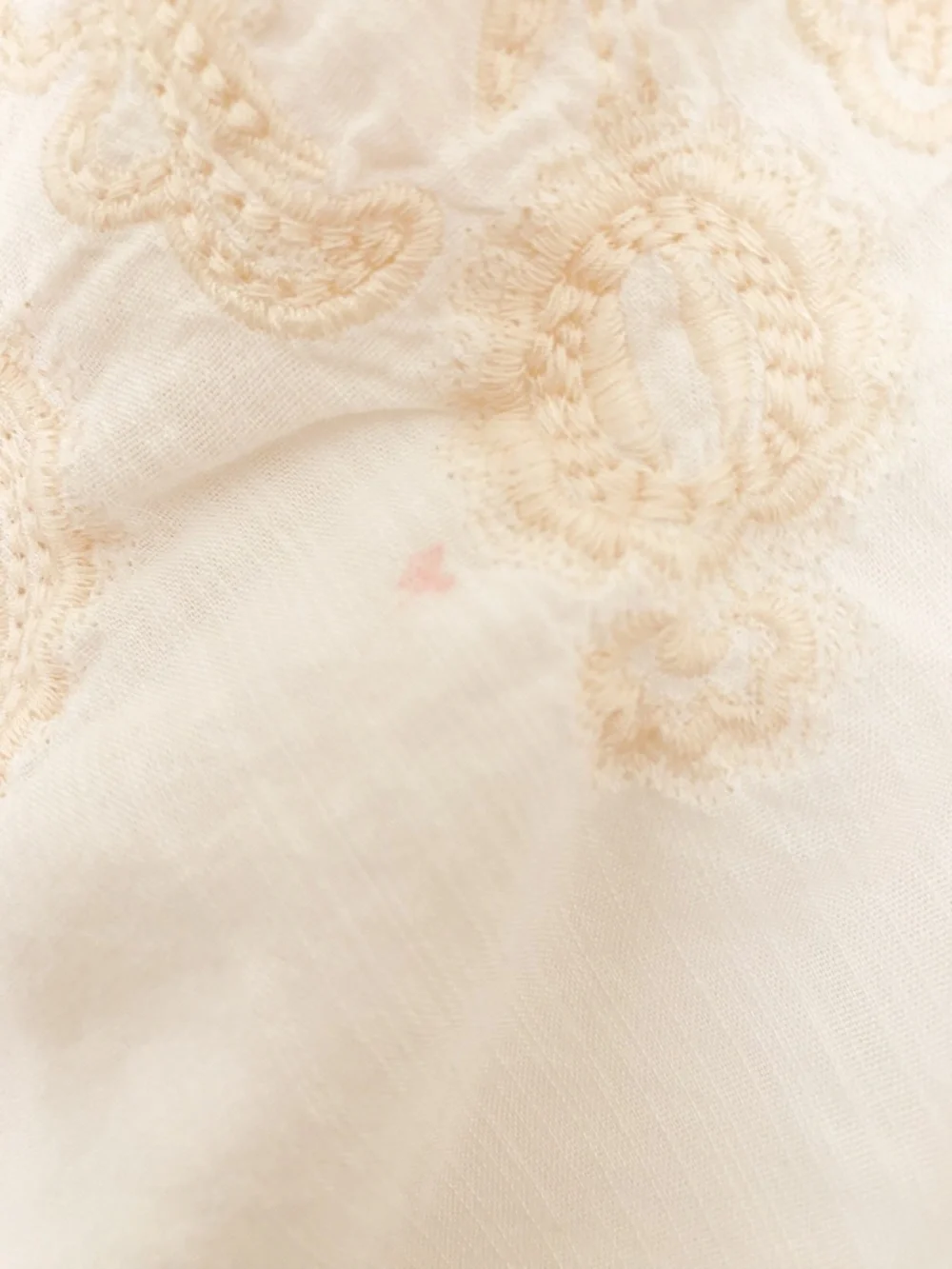White Embroidered Cottage Core Midi Dress - Cotton Boho Prairie Dress - Picture 6 of 8